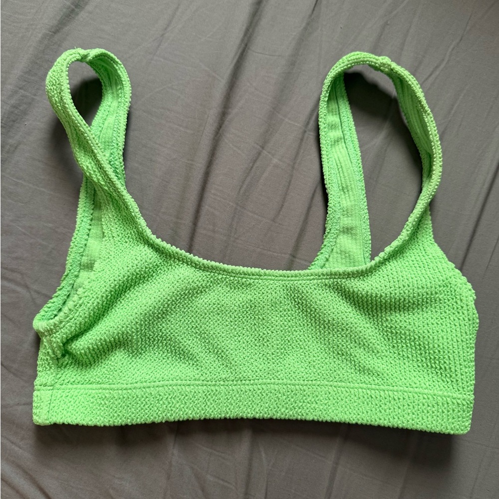 Good American Lime Green Bikini Top